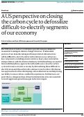 Cover page: A US perspective on closing the carbon cycle to defossilize difficult-to-electrify segments of our economy