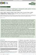 Cover page: Phase II Trial of IL-12 Plasmid Transfection and PD-1 Blockade in Immunologically Quiescent Melanoma