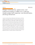 Cover page: Shotgun transcriptome, spatial omics, and isothermal profiling of SARS-CoV-2 infection reveals unique host responses, viral diversification, and drug interactions