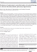 Cover page: Evolution of randomized, controlled studies of medical therapy in chronic thromboembolic pulmonary hypertension