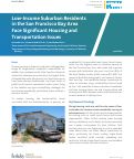 Cover page: Low-Income Suburban Residentsin the San Francisco Bay Area Face Significant Housing and Transportation Issues