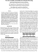 Cover page: Necessity, Possibility and Likelihood in Syllogistic Reasoning