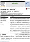 Cover page: Effects of dexmedetomidine on patients undergoing radical gastrectomy