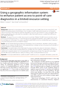 Cover page: Using a geographic information system to enhance patient access to point-of-care diagnostics in a limited-resource setting.