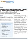 Cover page: Comparing Fishery Impacts and Maturation Schedules of Hatchery-Origin vs. Natural-Origin Fish from a Threatened Chinook Salmon Stock