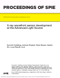 Cover page: X-ray wavefront sensor development at the Advanced Light Source