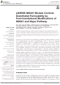 Cover page: p90RSK-MAGI1 Module Controls Endothelial Permeability by Post-translational Modifications of MAGI1 and Hippo Pathway.