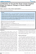 Cover page: Combination of Two but Not Three Current Targeted Drugs Can Improve Therapy of Chronic Myeloid Leukemia