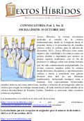 Cover page: Convocatoria próxima edición (español)