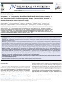 Cover page: Frequency of Consuming Breakfast Meals and After-Dinner Snacks Is not Associated with Postmenopausal Breast Cancer Risk: Womens Health Initiative Observational Study.