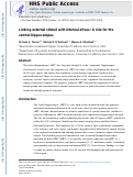 Cover page: Linking external stimuli with internal drives: A role for the ventral hippocampus