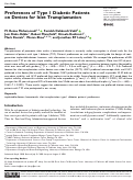 Cover page: Preferences of Type 1 Diabetic Patients on Devices for Islet Transplantation.