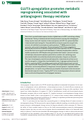 Cover page: GLUT3 upregulation promotes metabolic reprogramming associated with antiangiogenic therapy resistance