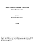 Cover page: Built on Rock or Sand? The Stability of Religiosity and Attitudes Toward Abortion