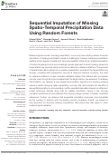 Cover page: Sequential Imputation of Missing Spatio-Temporal Precipitation Data Using Random Forests