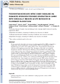 Cover page: Tezosentan increases nitric oxide signaling via enhanced hydrogen peroxide generation in lambs with surgically induced acute increases in pulmonary blood flow