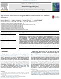 Cover page: Age-related white matter integrity differences in oldest-old without dementia