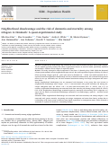 Cover page: Neighborhood disadvantage and the risk of dementia and mortality among refugees to Denmark: A quasi-experimental study.