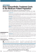 Cover page: Knee Osteoarthritis Treatment Costs in the Medicare Patient Population.