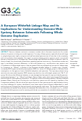 Cover page: A European Whitefish Linkage Map and Its Implications for Understanding Genome-Wide Synteny Between Salmonids Following Whole Genome Duplication.