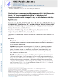 Cover page: The Dry Eye Assessment and Management (DREAM) extension study - A randomized clinical trial of withdrawal of supplementation with omega-3 fatty acid in patients with dry eye disease.