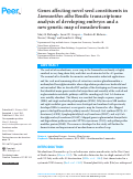 Cover page: Genes affecting novel seed constituents in Limnanthes alba Benth: transcriptome analysis of developing embryos and a new genetic map of meadowfoam