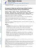 Cover page: Divergence of subjective and performance-based cognitive gains following cognitive training in schizophrenia