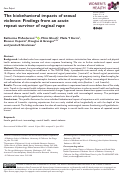 Cover page: The biobehavioral impacts of sexual violence: Findings from an acute repeat survivor of vaginal rape