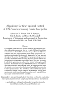 Cover page: Algorithms for time-optimal control of CNC machines along curved tool paths