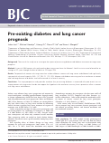 Cover page: Pre-existing diabetes and lung cancer prognosis