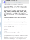 Cover page: Current state of pediatric sarcoma biology and opportunities for future discovery: A report from the sarcoma translational research workshop