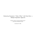 Cover page: Estimating Commuters’ “Value of Time” with Noisy Data: a Multiple Imputation Approach