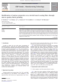 Cover page of Modification of surface properties on a nitride based coating films through mirror-quality finish grinding