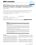 Cover page: Measuring differential gene expression by short read sequencing: quantitative comparison to 2-channel gene expression microarrays
