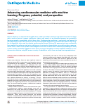 Cover page: Advancing cardiovascular medicine with machine learning: Progress, potential, and perspective