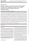 Cover page: Greater change in arbuscular mycorrhizal fungal richness as a response to short-term rainfall exclusion across the North American monsoon season