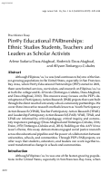 Cover page: Pin@y Educational PARtnerships: Ethnic Studies Students, Teachers and Leaders as Scholar Activists