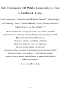 Cover page: High Thermopower with Metallic Conductivity in p -Type Li-Substituted PbPdO<sub>2</sub>