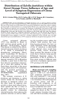 Cover page: Distribution of Xylella fastidiosa within Sweet Orange Trees: Influence of Age and Level of Symptom Expression of Citrus Variegated Chlorosis