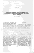 Cover page: Reaction of Some New Citrus Hybrids and Citrus Introductions as Rootstocks to Inoculations with Tristeza Virus in California