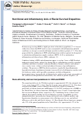 Cover page: Nutritional and Inflammatory Axis of Racial Survival Disparities