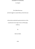 Cover page: The Yiddish Historians and the Struggle for a Jewish History of the Holocaust