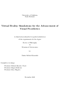 Cover page: Virtual Reality Simulations for the Advancement of Visual Prosthetics