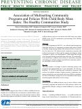 Cover page: Association of Multisetting Community Programs and Policies With Child Body Mass Index: The Healthy Communities Study