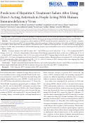 Cover page: Predictors of Hepatitis C Treatment Failure After Using Direct-Acting Antivirals in People Living With Human Immunodeficiency Virus