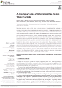 Cover page: A Comparison of Microbial Genome Web Portals