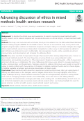 Cover page: Advancing discussion of ethics in mixed methods health services research