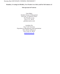 Cover page: Boundary-Crossing Job Mobility, New Product Area Entry and the Performance of Entrepreneurial Ventures