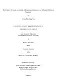 Cover page: The Utility of Dynamic Assessment of Phonological Awareness for Bilingual Children in Singapore