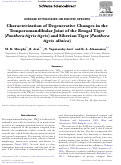 Cover page: Characterization of Degenerative Changes in the Temporomandibular Joint of the Bengal Tiger (Panthera tigris tigris) and Siberian Tiger (Panthera tigris altaica)